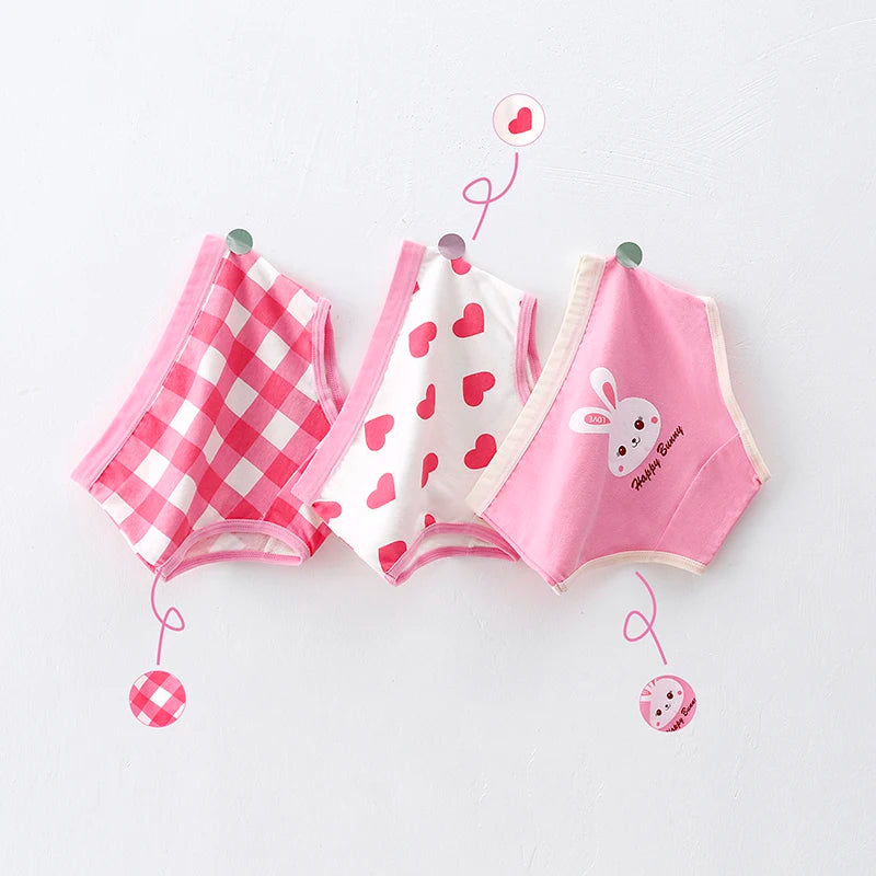 Girls' Soft Cotton Underwear Set – Cute Patterns & Comfortable Fit