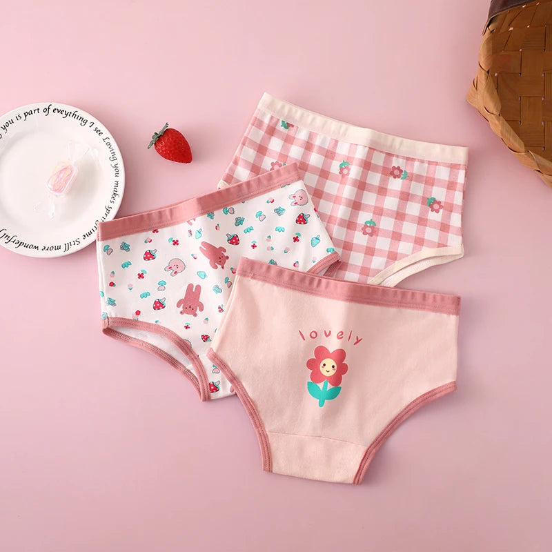 Girls' Soft Cotton Underwear Set – Cute Patterns & Comfortable Fit