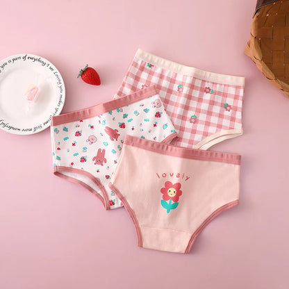 Girls' Soft Cotton Underwear Set – Cute Patterns & Comfortable Fit