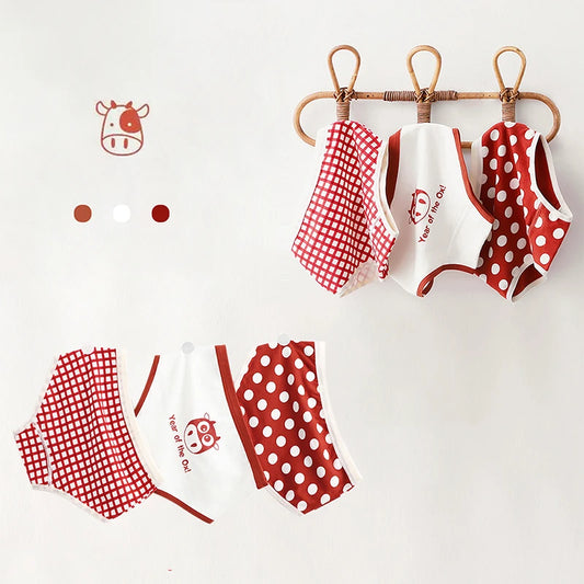 Girls' Soft Cotton Underwear Set – Cute Patterns & Comfortable Fit