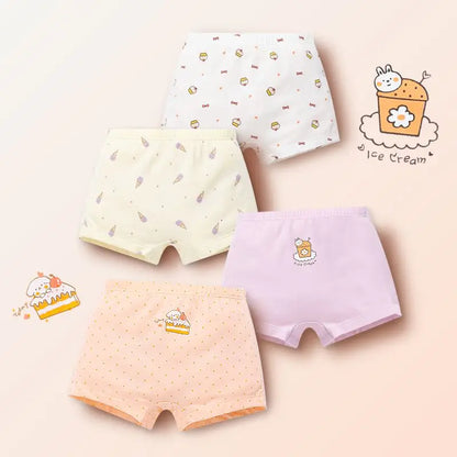 Girls' Soft Cotton Underwear Set – Adorable Pastel Prints & Comfortable Fit