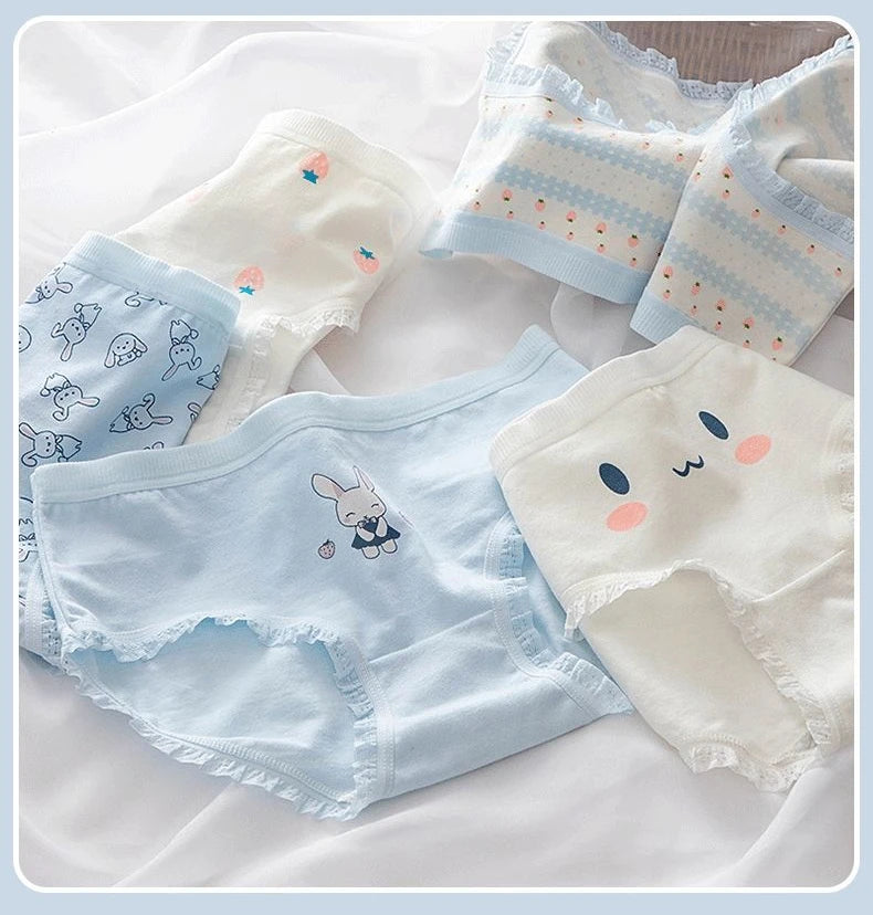 Cute Cotton Panties for Girls – Soft, Breathable & Adorable Cartoon Print Underwear Set