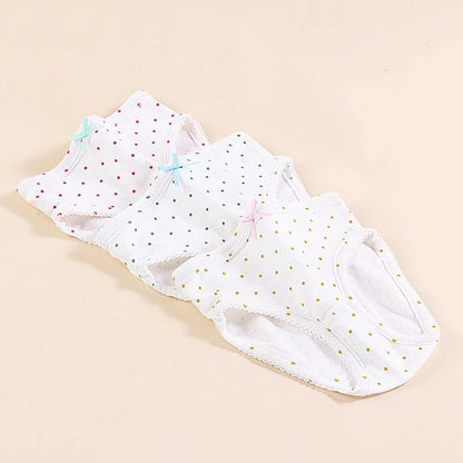 Girls’ Cotton Underwear Set – Soft, Breathable & Cute Printed Briefs for Kids