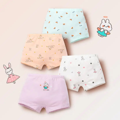 Girls' Soft Cotton Underwear Set – Adorable Pastel Prints & Comfortable Fit