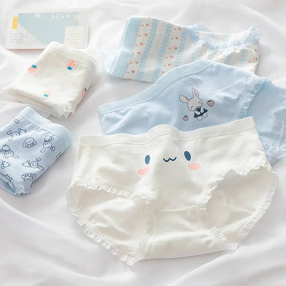 Cute Cotton Panties for Girls – Soft, Breathable & Adorable Cartoon Print Underwear Set