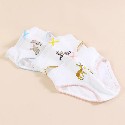 Girls’ Cotton Underwear Set – Soft, Breathable & Cute Printed Briefs for Kids