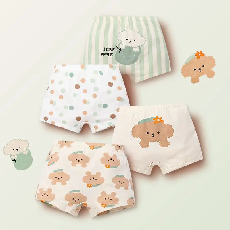 Girls' Soft Cotton Underwear Set – Adorable Pastel Prints & Comfortable Fit