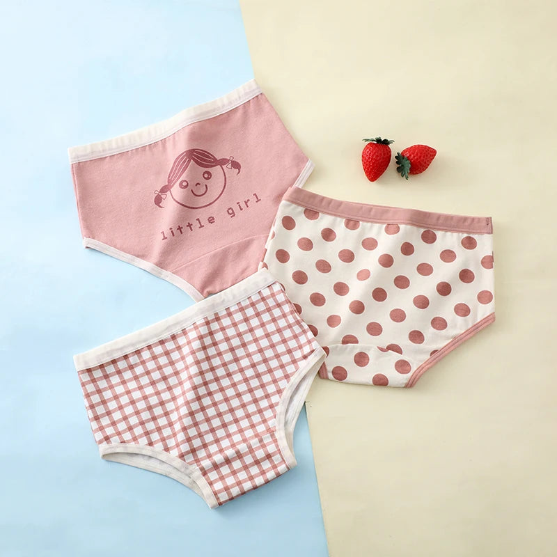 Girls' Soft Cotton Underwear Set – Cute Patterns & Comfortable Fit