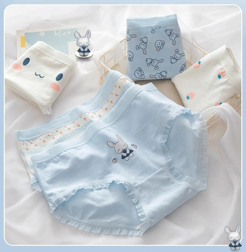 Cute Cotton Panties for Girls – Soft, Breathable & Adorable Cartoon Print Underwear Set