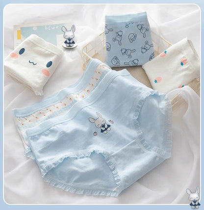 Cute Cotton Panties for Girls – Soft, Breathable & Adorable Cartoon Print Underwear Set