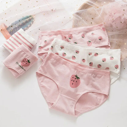 Cute Cotton Panties for Girls – Soft, Breathable & Adorable Cartoon Print Underwear Set