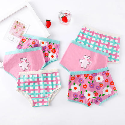 Girls' Soft Cotton Underwear Set – Cute Patterns & Comfortable Fit